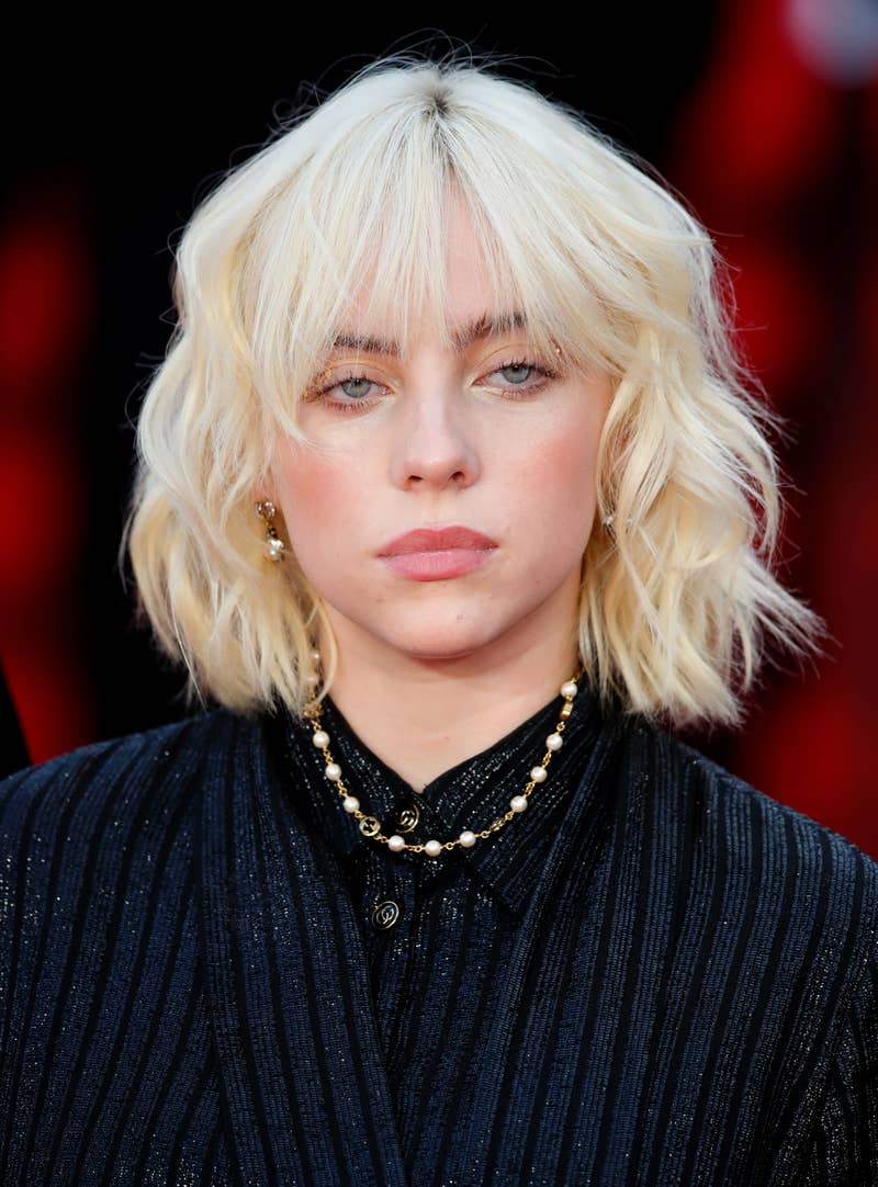 Close-up of Billie with short hair