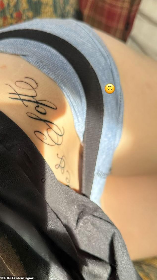 Last Thursday, the TV singer Instastoried a snap of her 'Hard & Soft' hip tattoo, which fans now realize was her album title