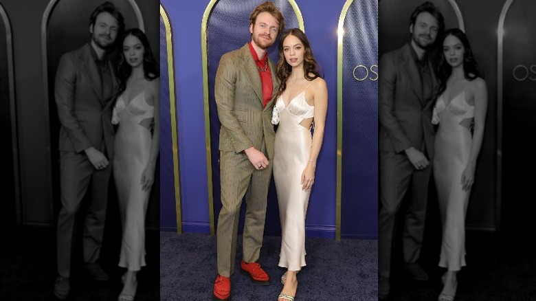 Finneas and Claudia Sulewski at a red carpet event