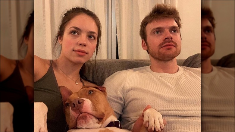 Finneas and Claudia Sulewski with their dog