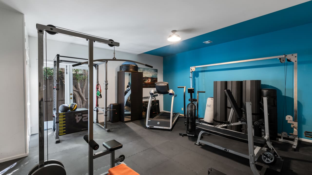 There's also a gym in the guest house.