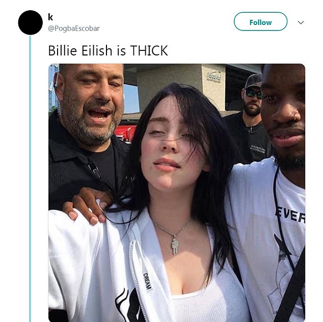Objectifying? Previously, one fan caught backlash on Twitter after calling the singer 'thick' when she was pictured wearing a tank top outside