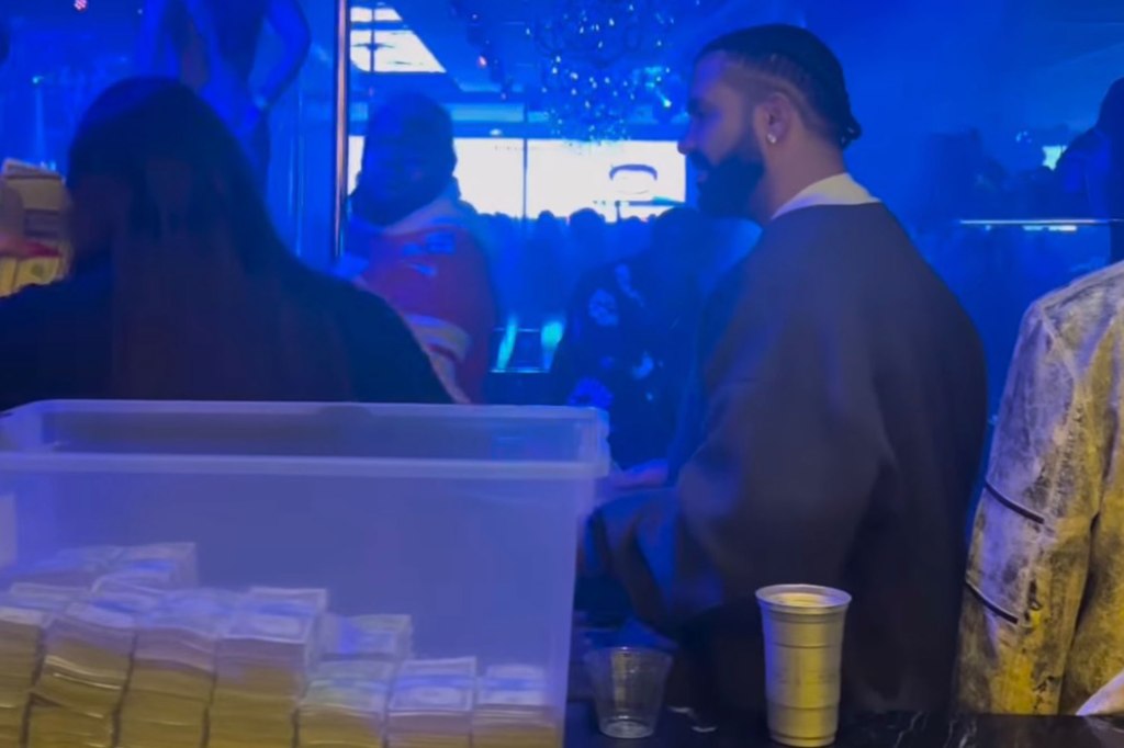 Drake hits the strip club with Tupperware box filled with $250K