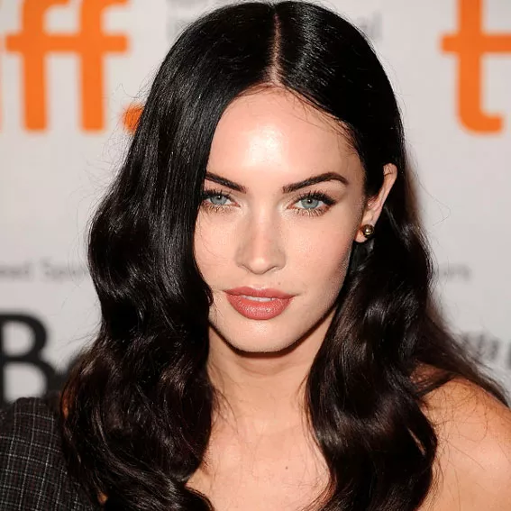 Megan Fox dark, loose waves and a flawless complexion