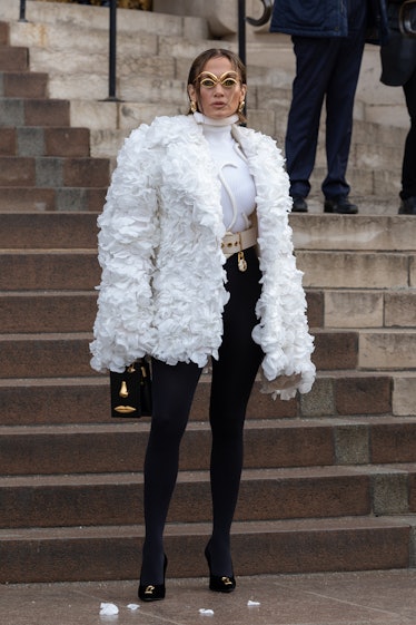 Jennifer Lopez attends the Schiaparelli Haute Couture Spring/Summer 2024 show