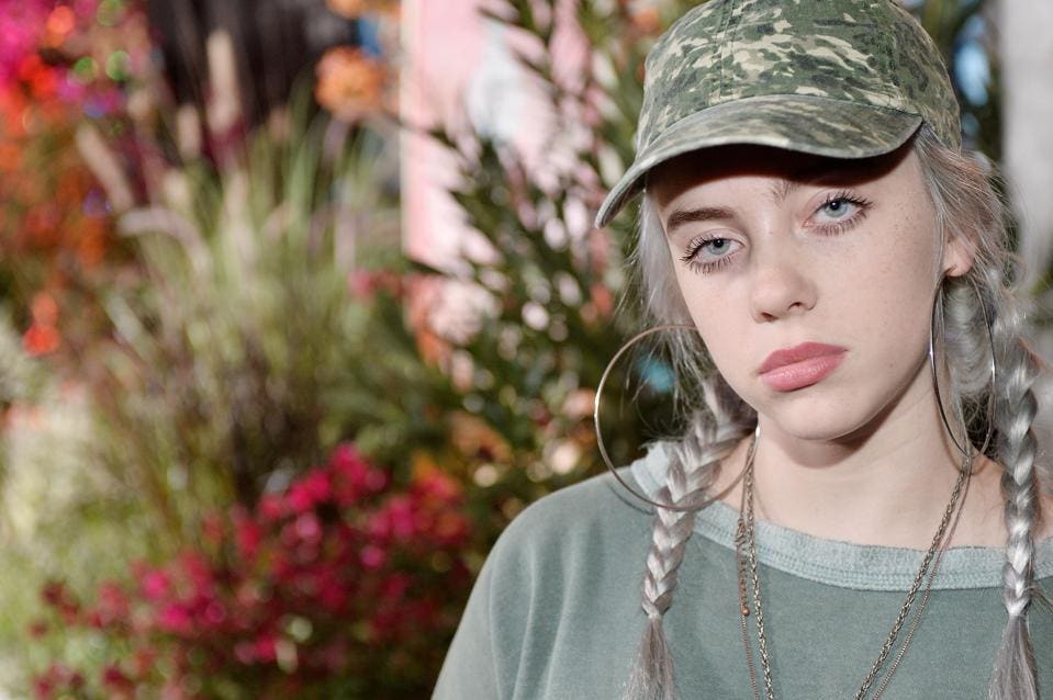 MALIBU, CA - SEPTEMBER 23: Billie Eilish attends 14th Annual Teen Vogue Young Hollywood with... [+] American Eagle Outfitters on September 23, 2016, in Malibu, California. (Photo by Stefanie Keenan/Getty Images for Teen Vogue)