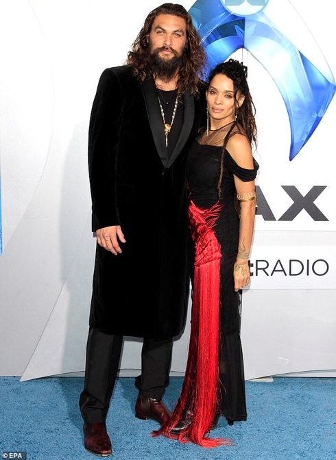 Jason Momoa và vợ Lisa Bonet.