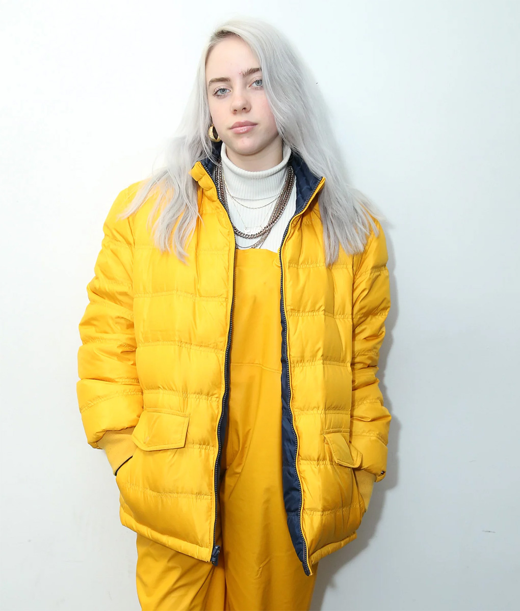 Billie Eilish Yellow Oversized Puffer Jacket