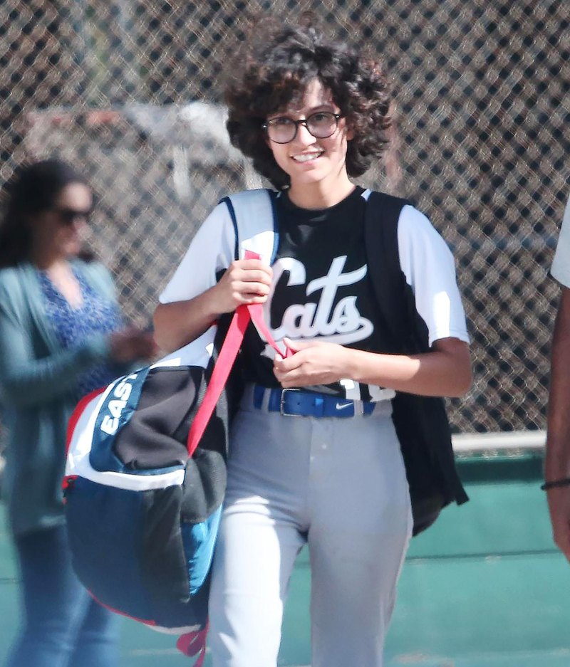 Jennifer Lopez Attends Daughter Emme's Baseball Game With Son Max