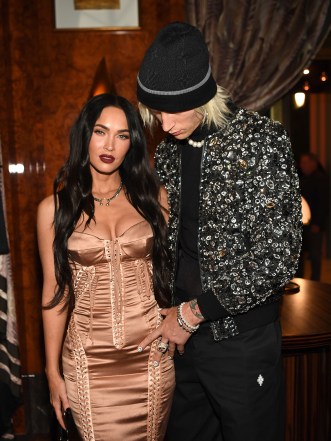 Megan Fox and Machine Gun Kelly attend h.wood Group's grand opening of Delilah at Wynn Las Vegas