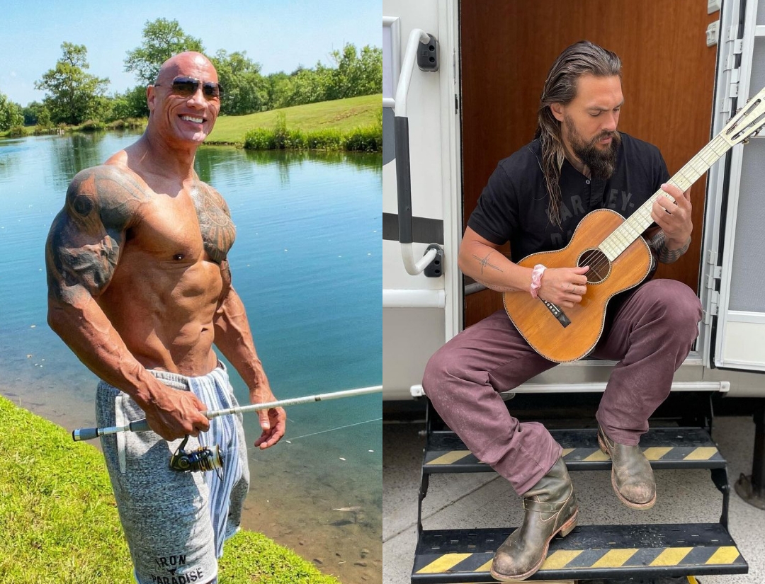 Confirmed: 'Aquaman' Jason Momoa and The Rock shower daily!