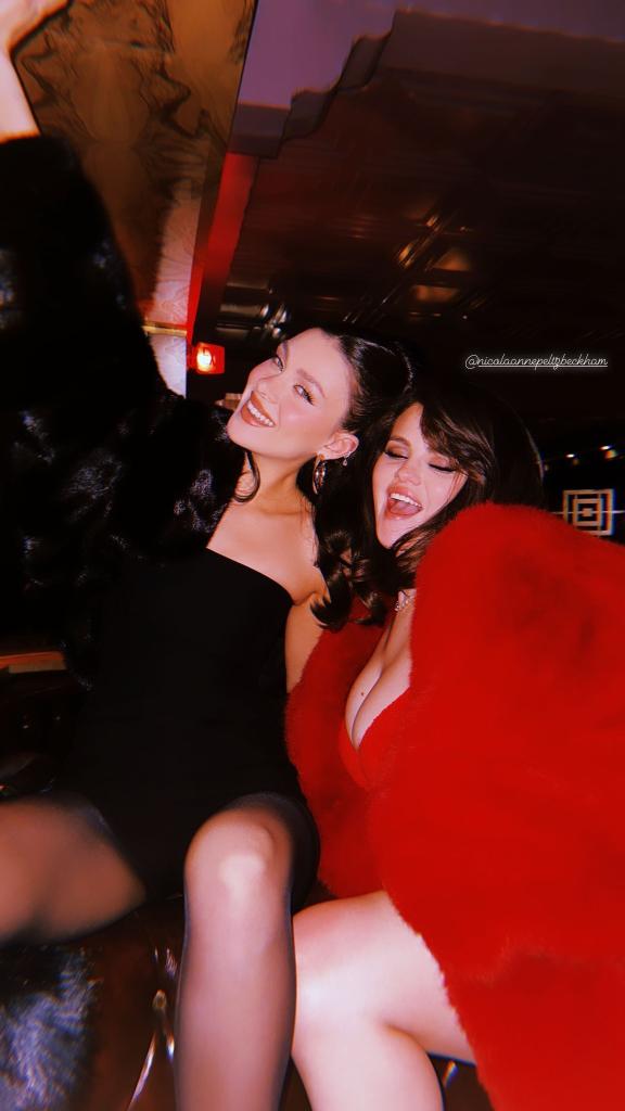 Selena Gomez sports red-hot minidress and oversized coat for boyfriend Benny Blanco's birthday