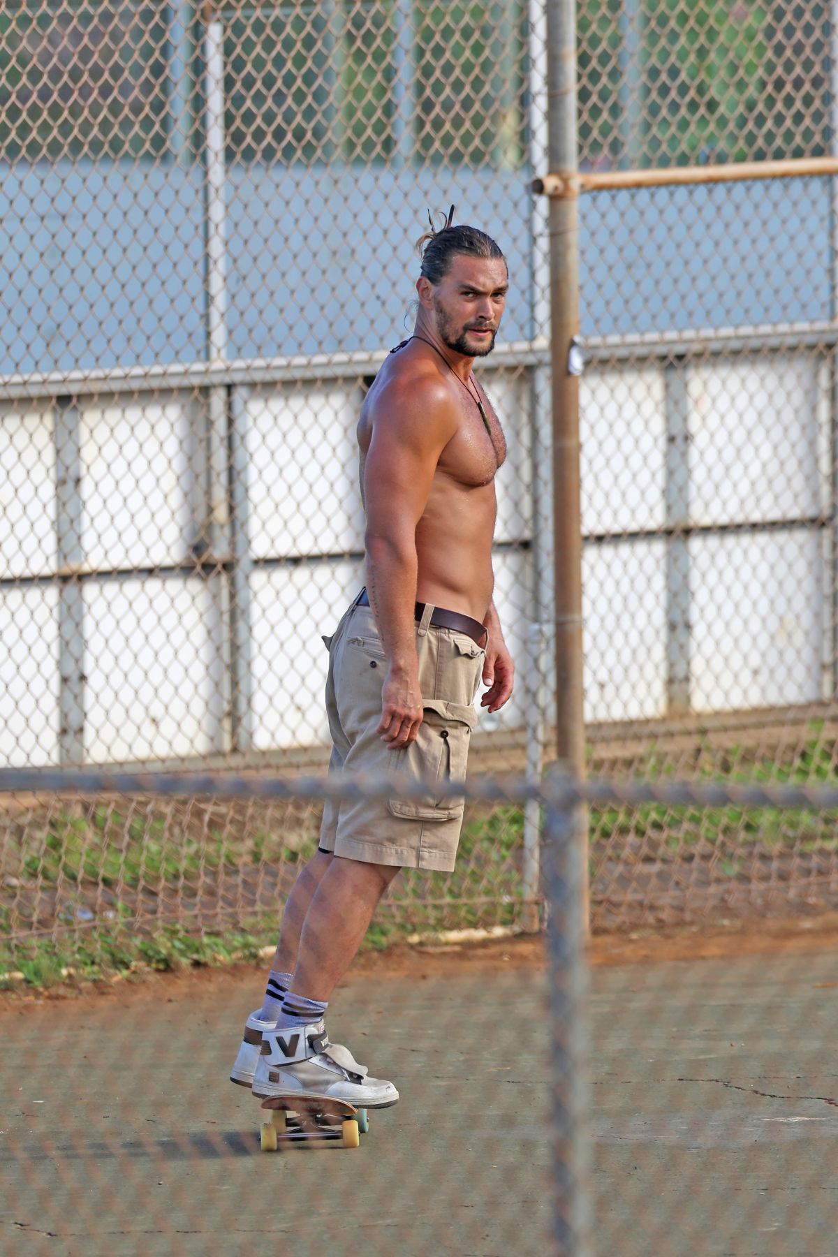 jason-the-best-momoa:“ JASON MOMOA Shirtless Skateboarding in Hawaii 09/04/2015by Alexa 8 September, 2015Part 1 of 3”