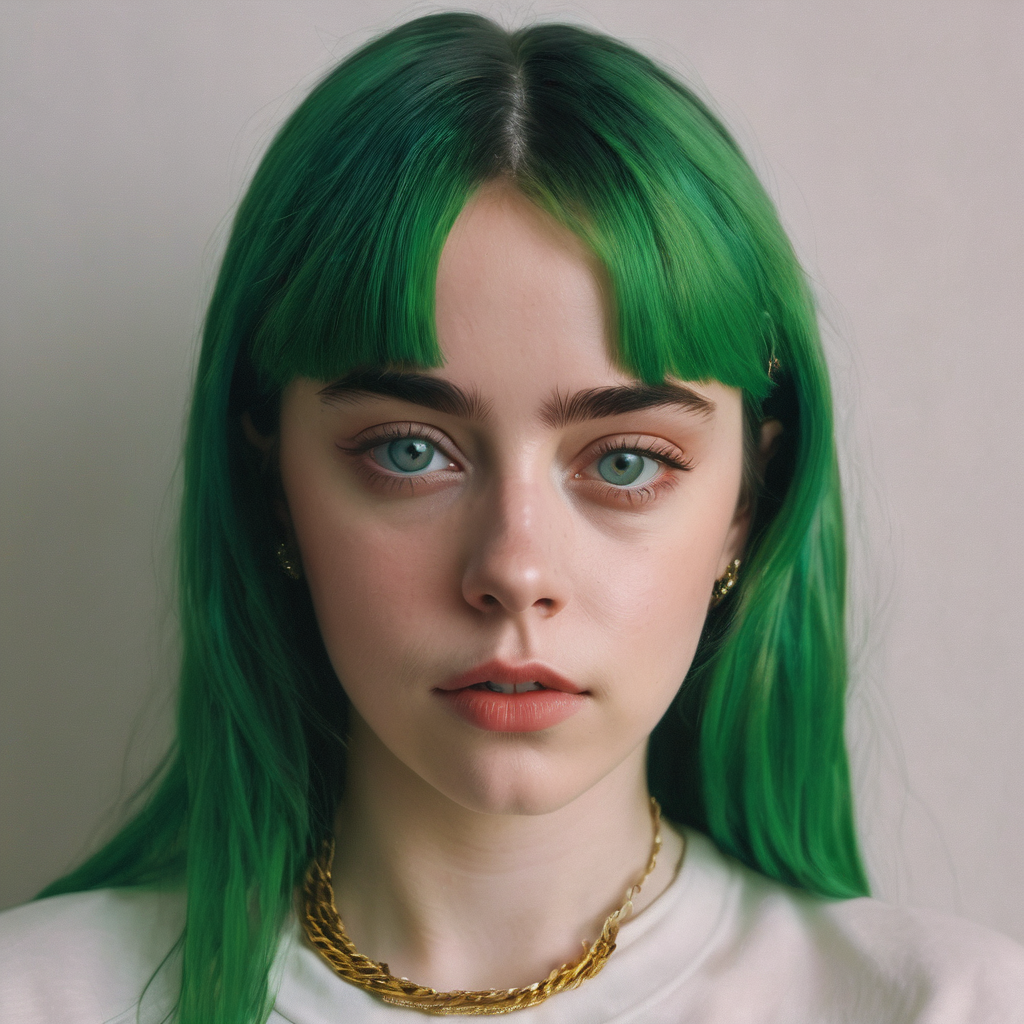 Billie Eilish AI Art Using Gencraft