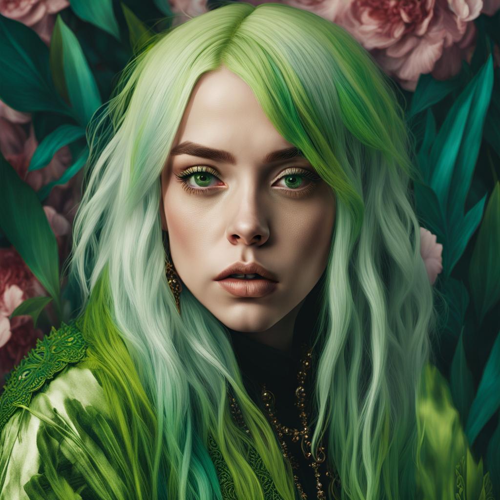 Billie Eilish AI Art Using NightCafe