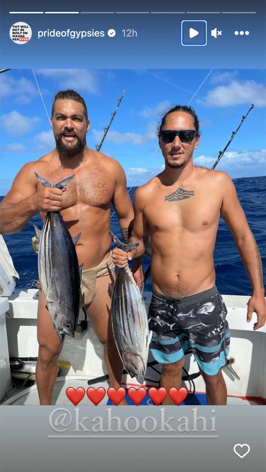 Jason Momoa Bares His Butt During Fishing Trip with Friends