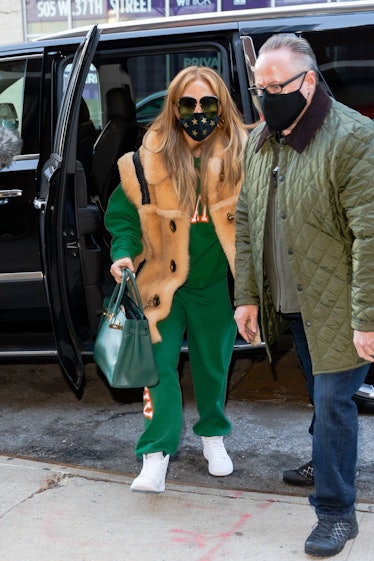 Jennifer Lopez and a green Birkin.