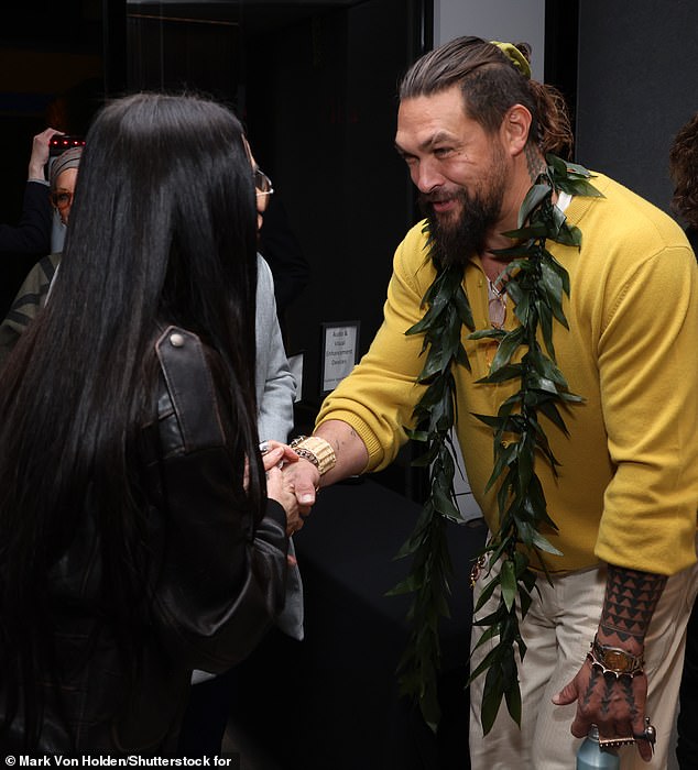 Jason Momoa looked star struck when meeting Demi Moore on Thursday. Both stars appear to be single at the moment. Momoa smiled from ear to ear as he shook Demi's hand at the screening of the documentary Common Ground in Beverly Hills