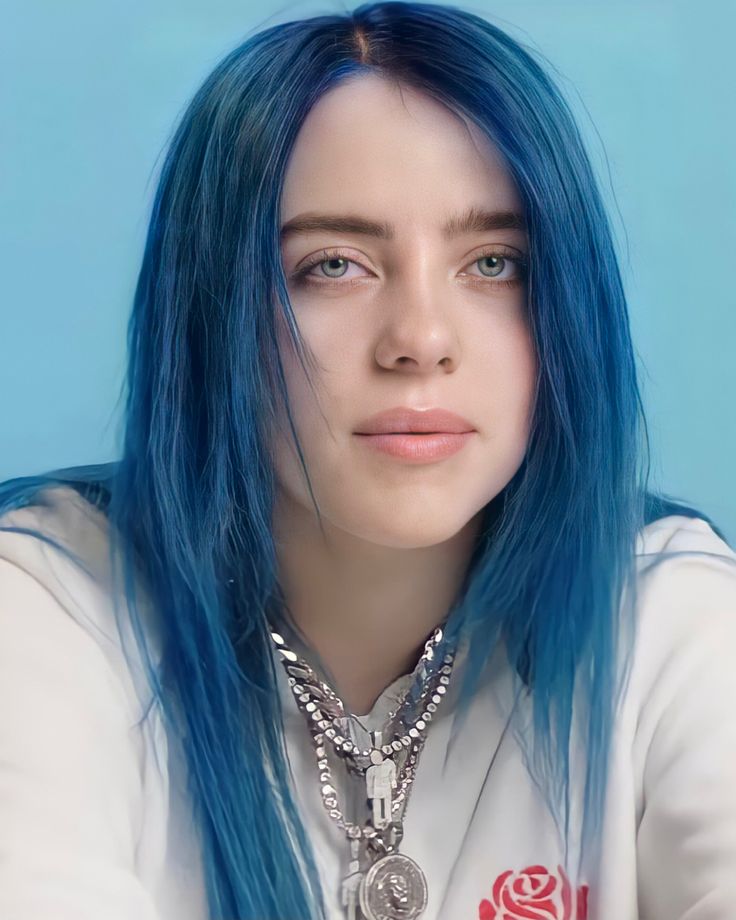 Billie Eilish | PERO | Blue hair, Korean hair color, Hairstyle