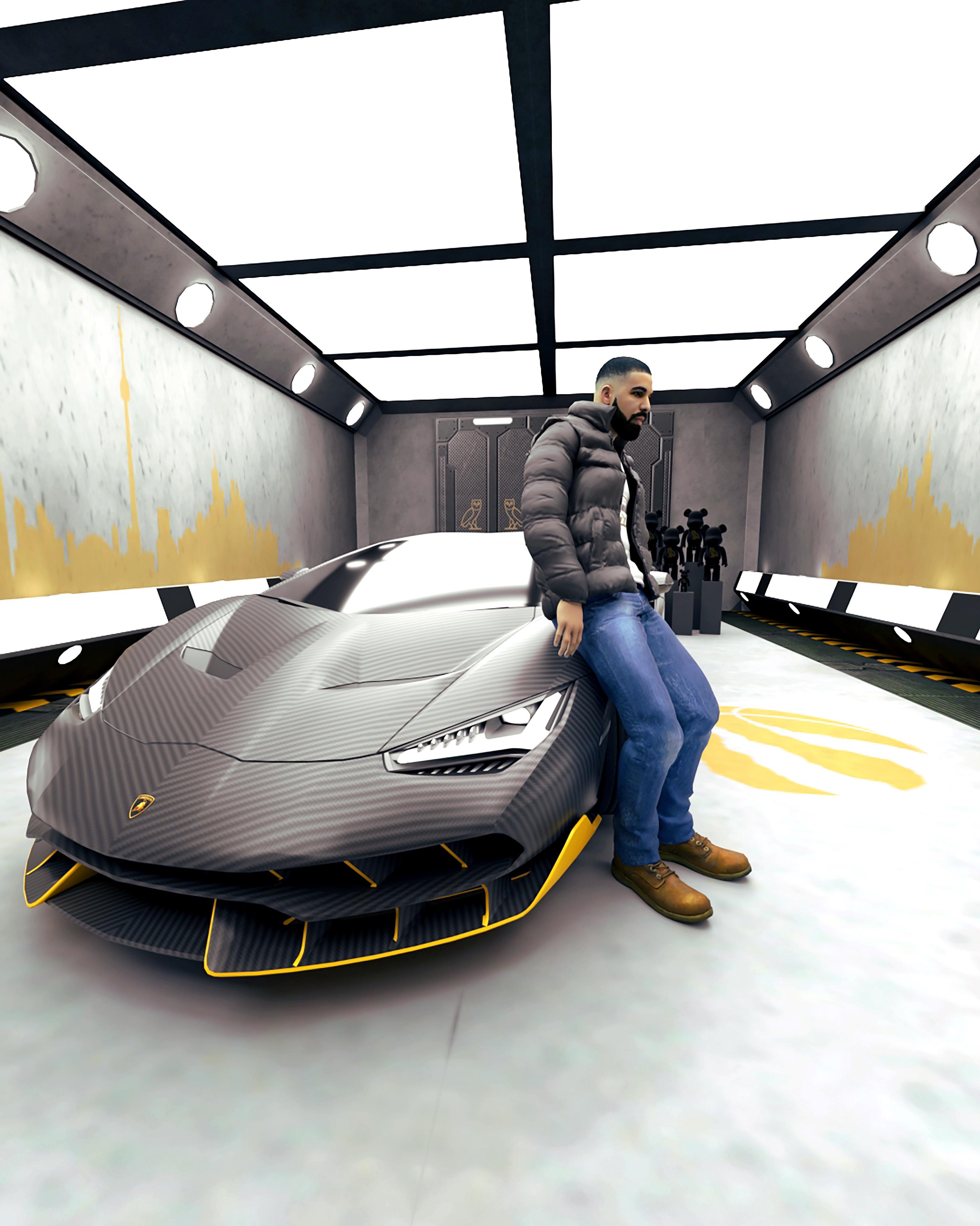 Lamborghini got me feeling like I'm Christian Bale” (made in Blender + Photoshop) : r/Drizzy