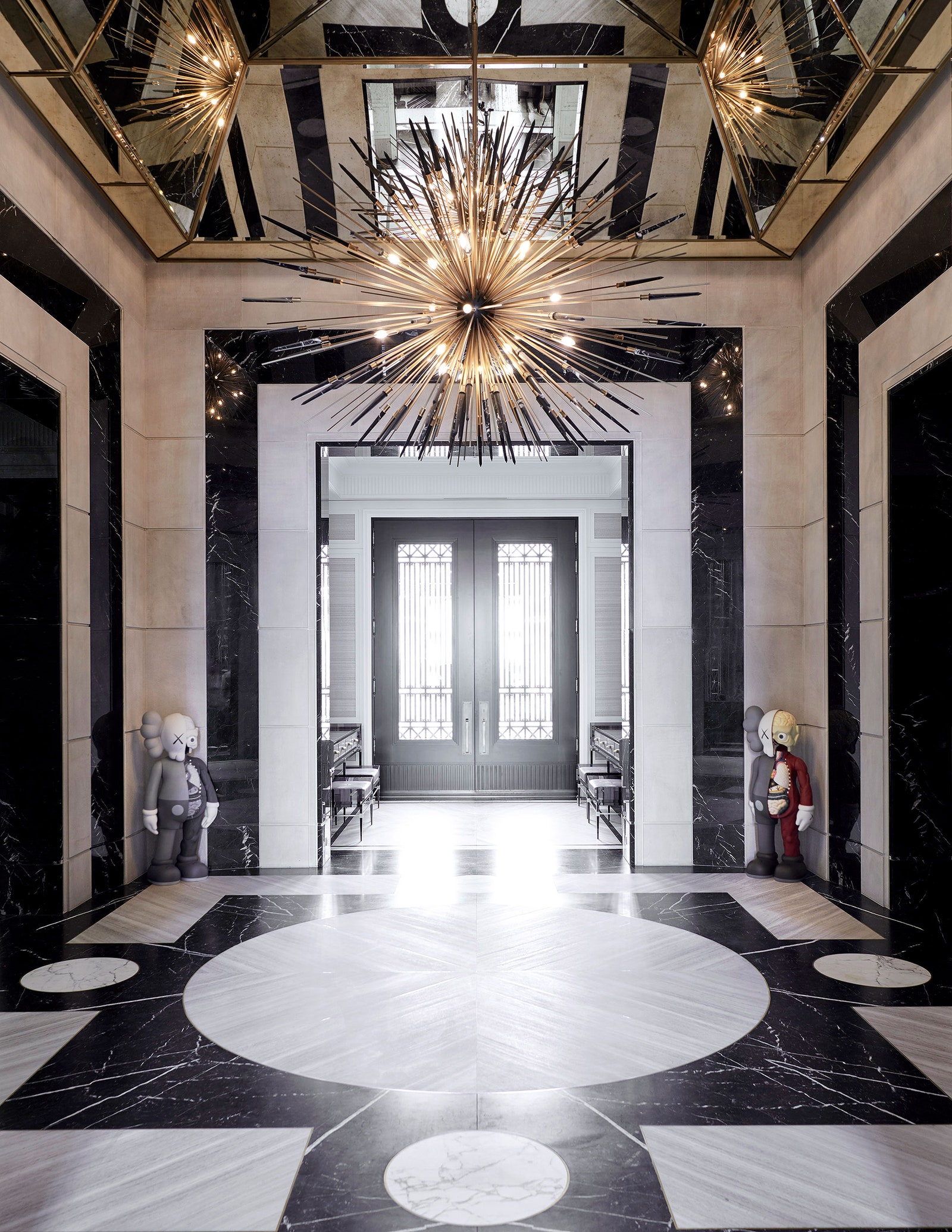 entry with marble floor