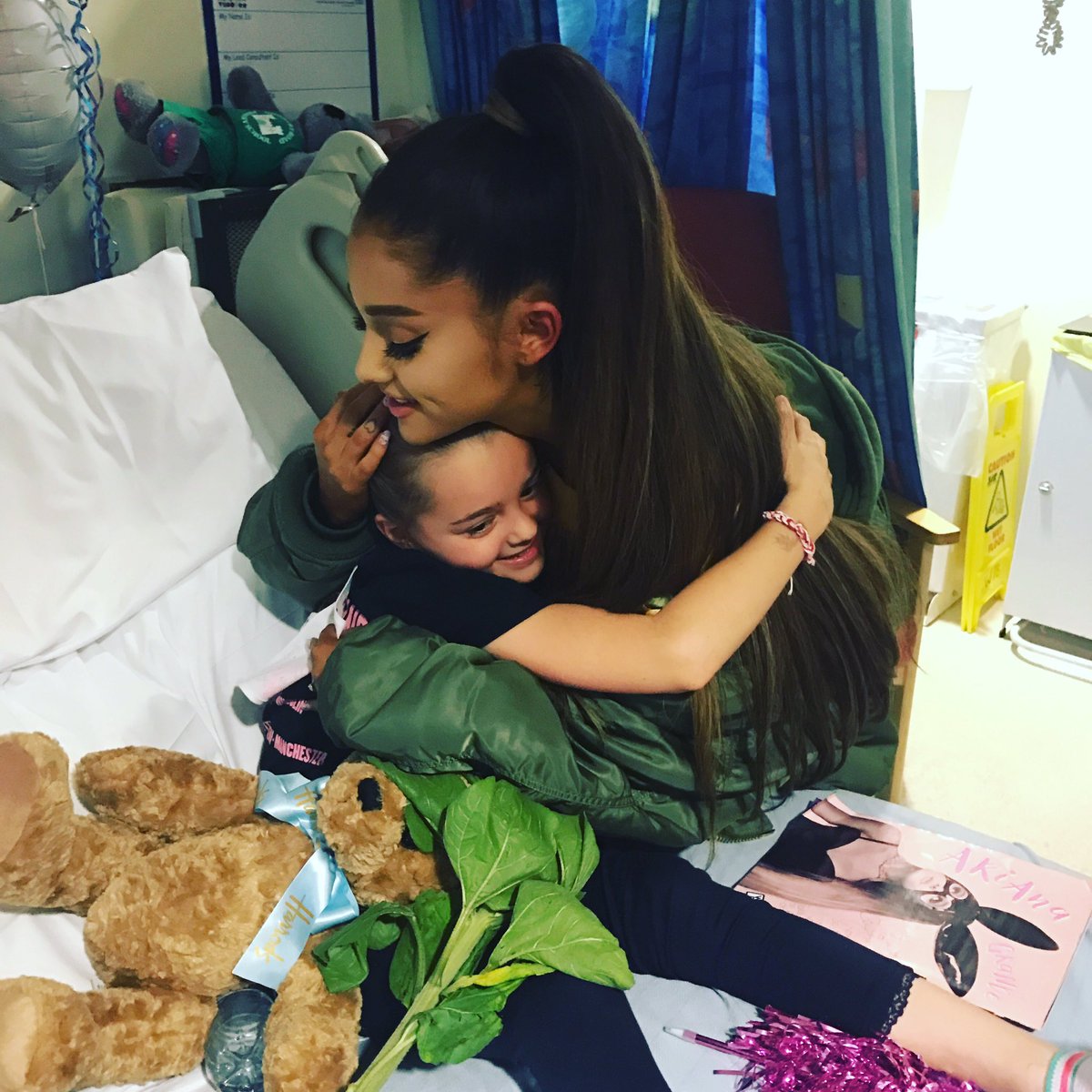 Ariana Grande Visits Injured Fans in Manchester Ahead of Charity Concert