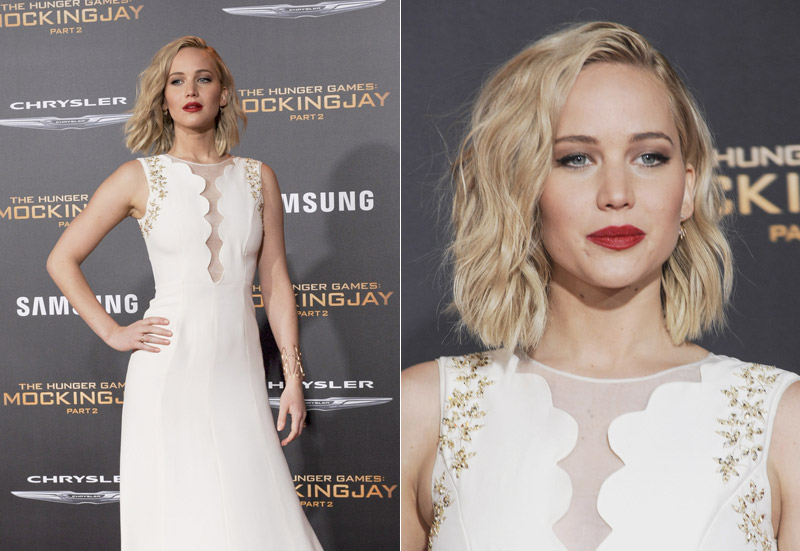 Jennifer Lawrence attends The Hunger Games: Mockingjay - Part 2 Los Angeles premiere