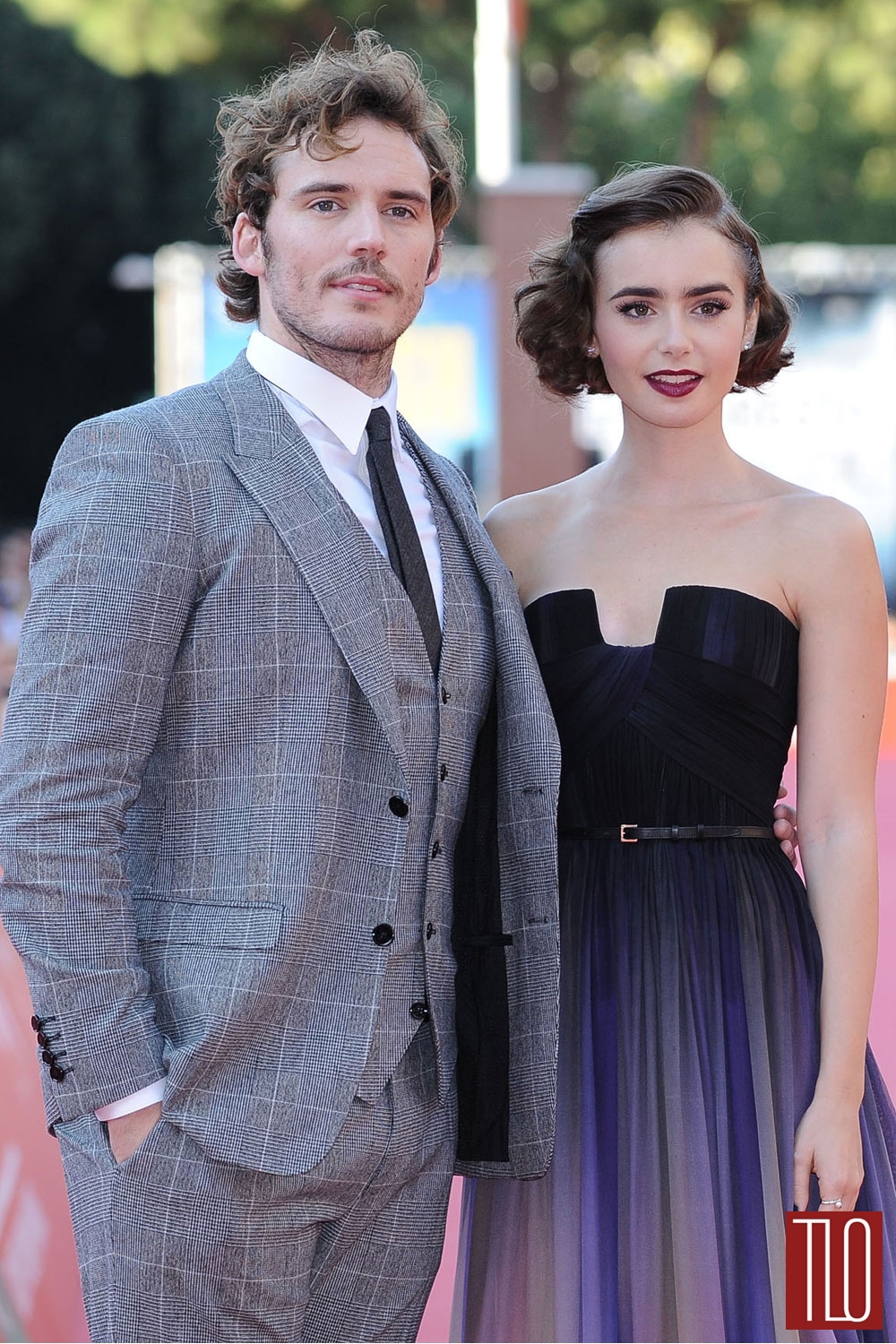 Sam Claflin and Lily Collins at the "Love, Rosie" Premiere - Tom + Lorenzo