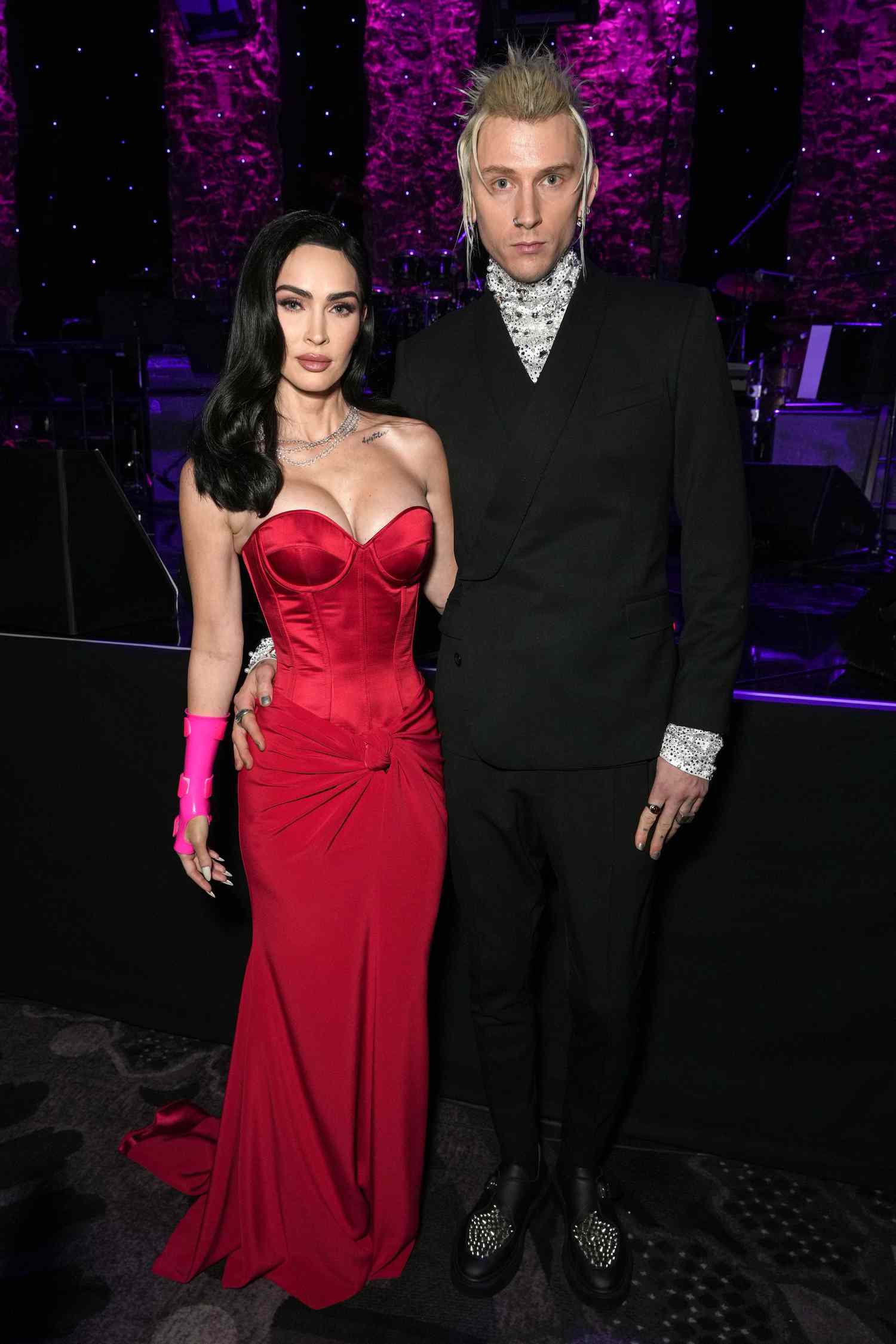 Megan Fox Channeled a Goth Jessica Rabbit in a Red Corset Gown