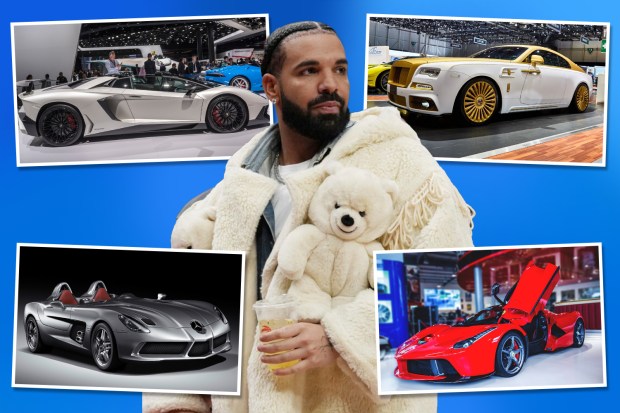 Drake's jaw-dropping car collection revealed including Ferraris, Bugattis and a stunning one-off Rolls-Royce | The Sun