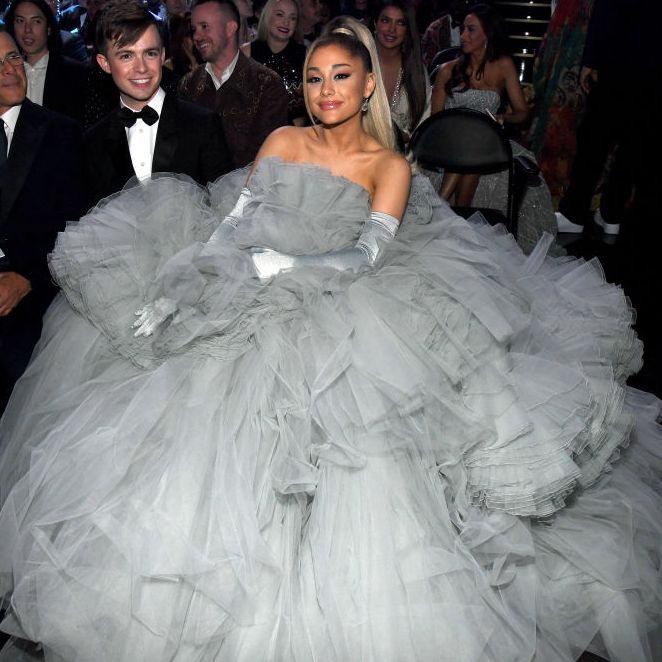 Ariana Grande wore the most enormous couture gown to the Grammys