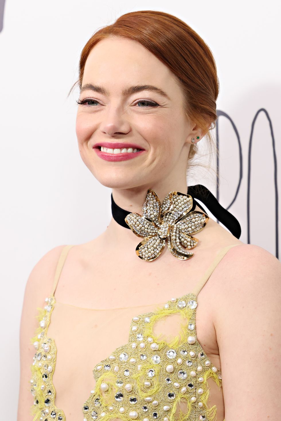 Emma Stone's Bejeweled Gown Is Her Flashiest Red-Carpet Look to Date