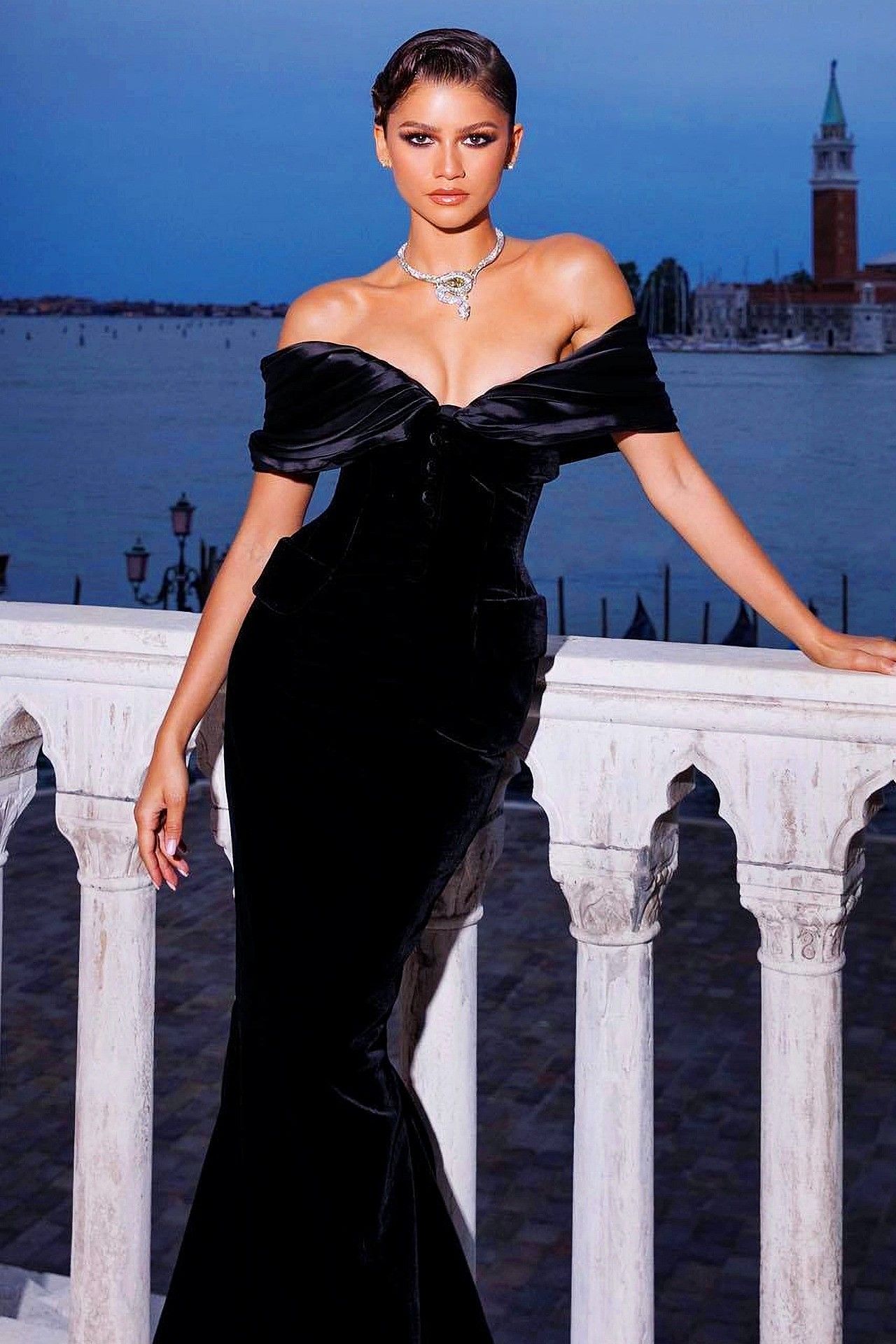 Zendaya | Bulgari Mediterranea High Jewelry Event in Venice | May 16, 2023 | German Larkin | Hollywood glam dress, Glam dresses, Prom dress inspiration