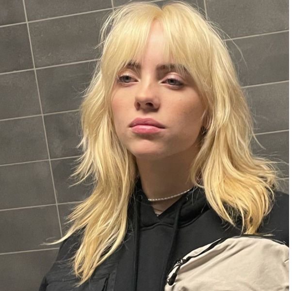 billie eilish new blonde hair color and haircut 2021