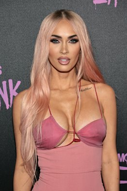 Megan Fox pink blonde hair 2022