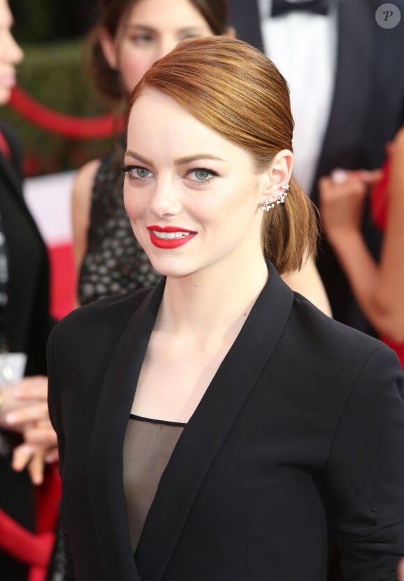 Photo : Emma Stone - 21e cérémonie annuelle des "Screen Actors Guild Awards" à l'auditorium "The Shrine" à Los Angeles, le 25 janvier 2015. T - Purepeople