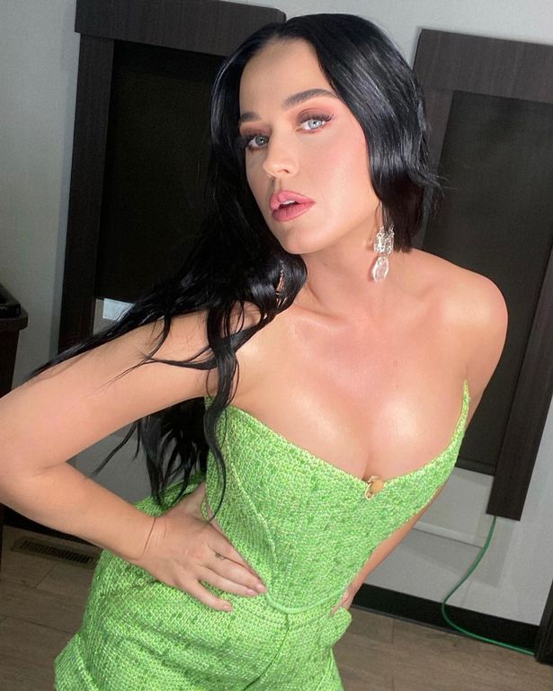 Katy Perry rocked the corset which showed off her curves