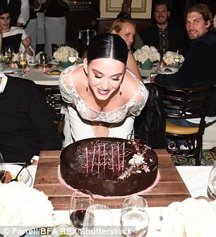 Make a wish! Clearly overjoyed by the sweet treat, the pop starlet was seen gleefully blowing out her candles as the guests at Thomas Keller's Bouchon Beverly Hills cheered on