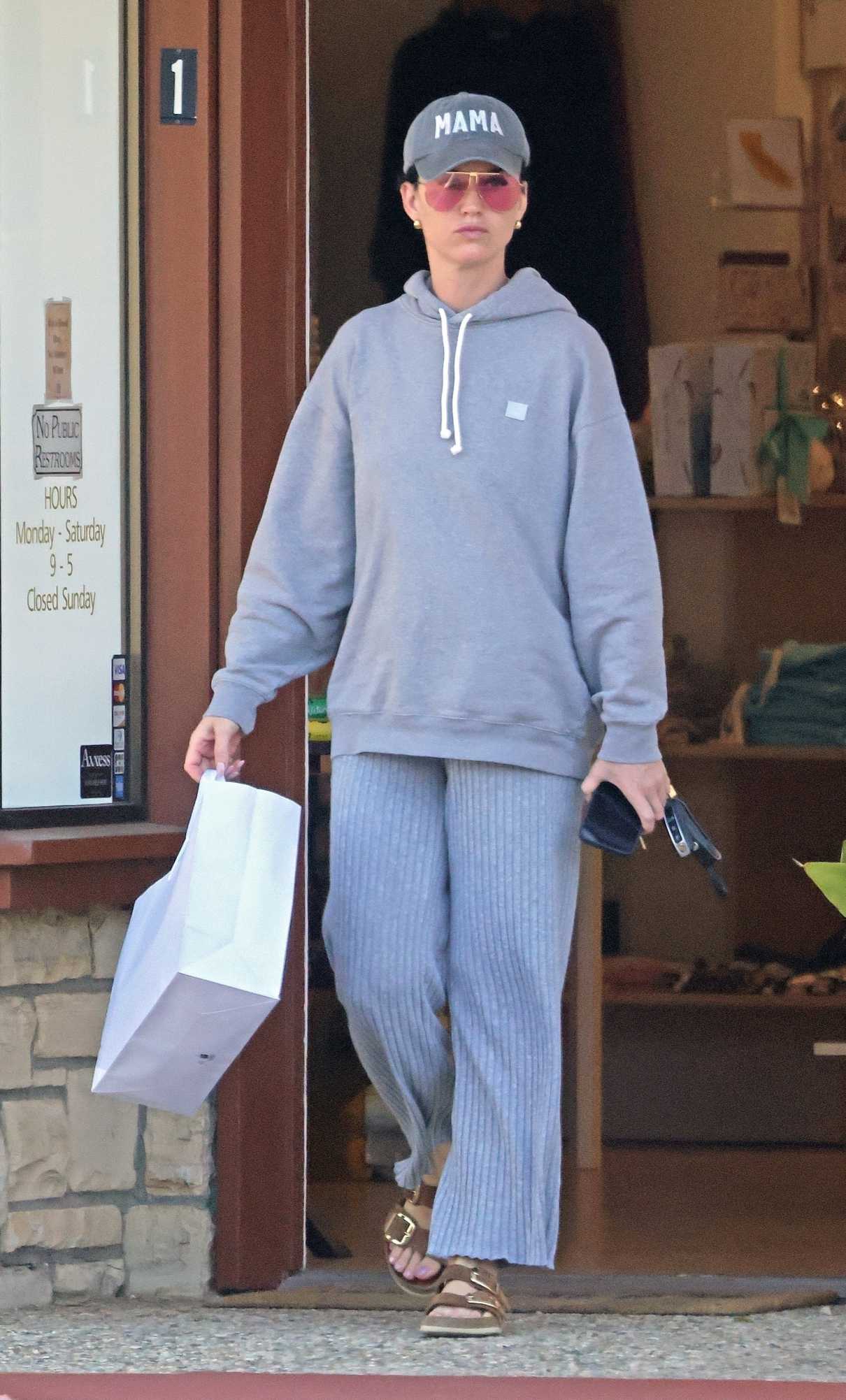 Katy Perry in a Grey Hoodie