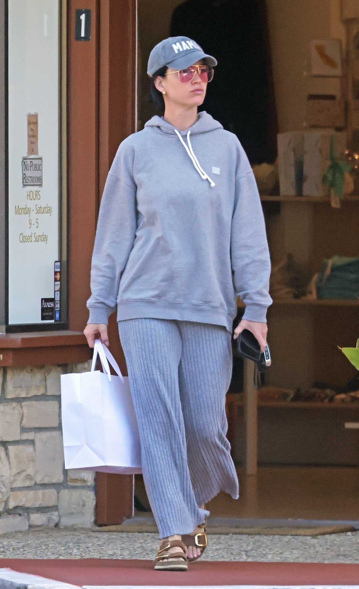 Katy Perry in a Grey Hoodie