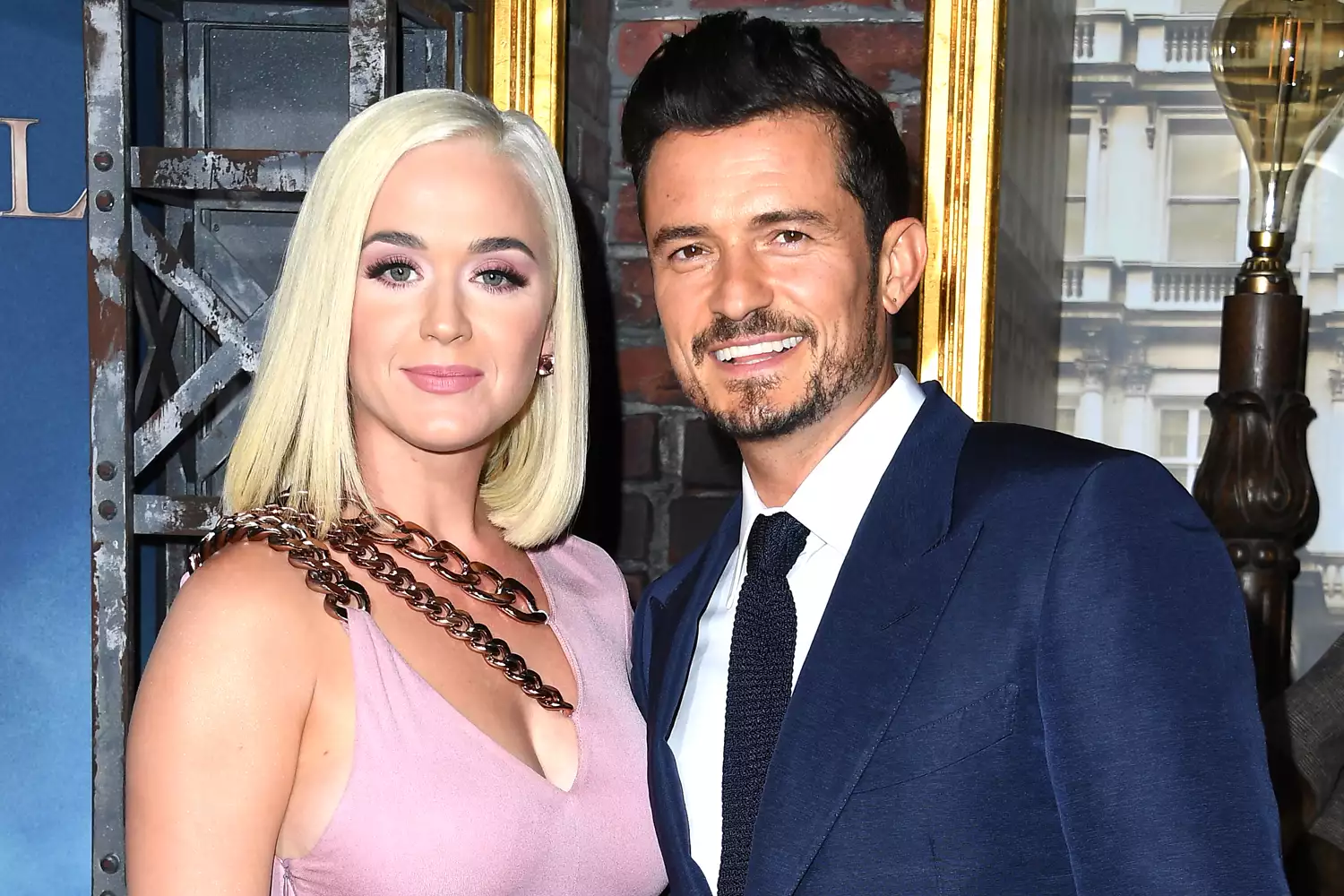 Katy Perry and Orlando Bloom arrives at the LA Premiere Of Amazon's "Carnival Row" at TCL Chinese Theatre on August 21, 2019 in Hollywood, California