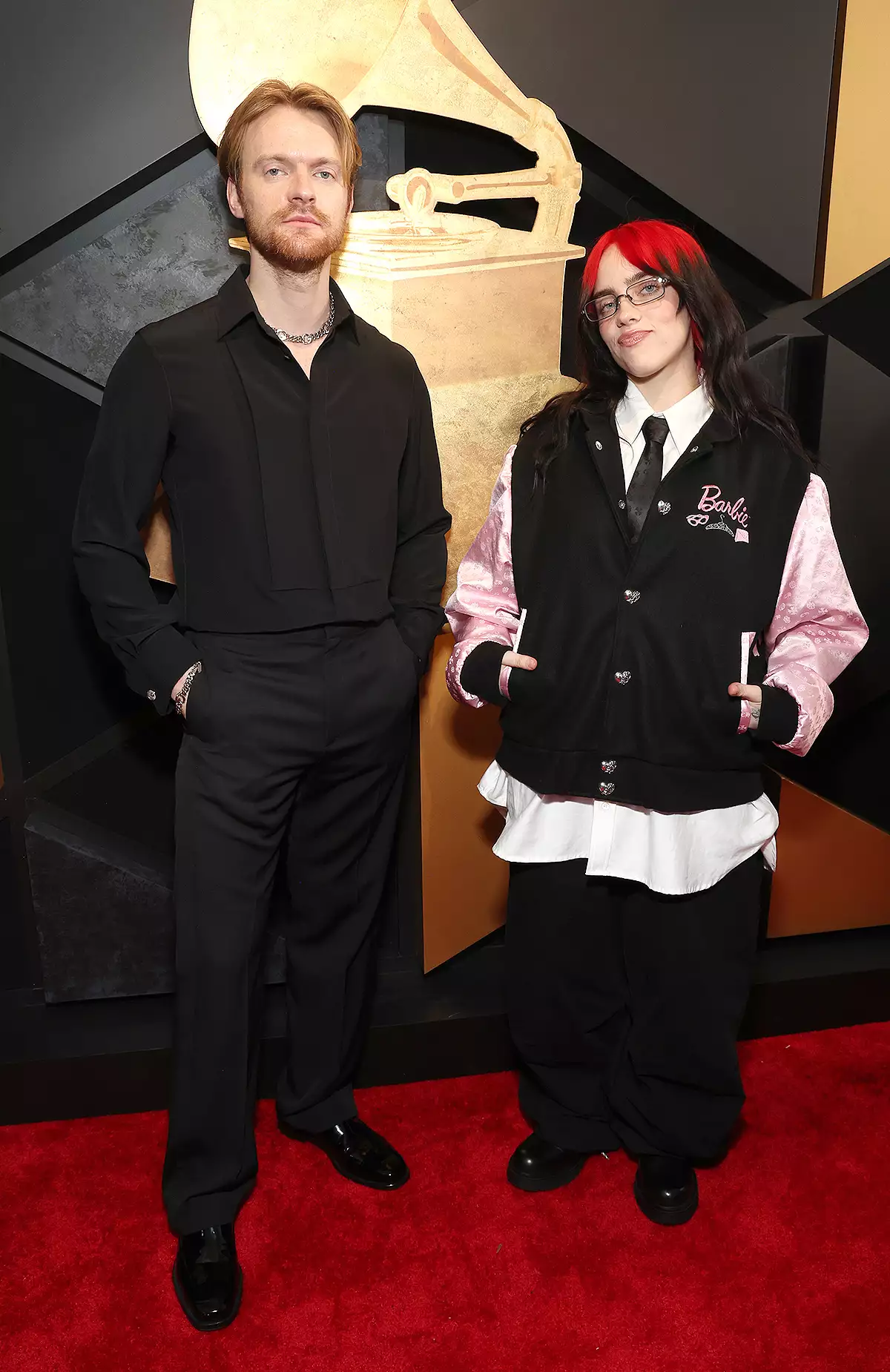 FINNEAS and Billie Eilish attend the 66th GRAMMY Awards at Crypto.com Arena on February 04, 2024 in Los Angeles, California.