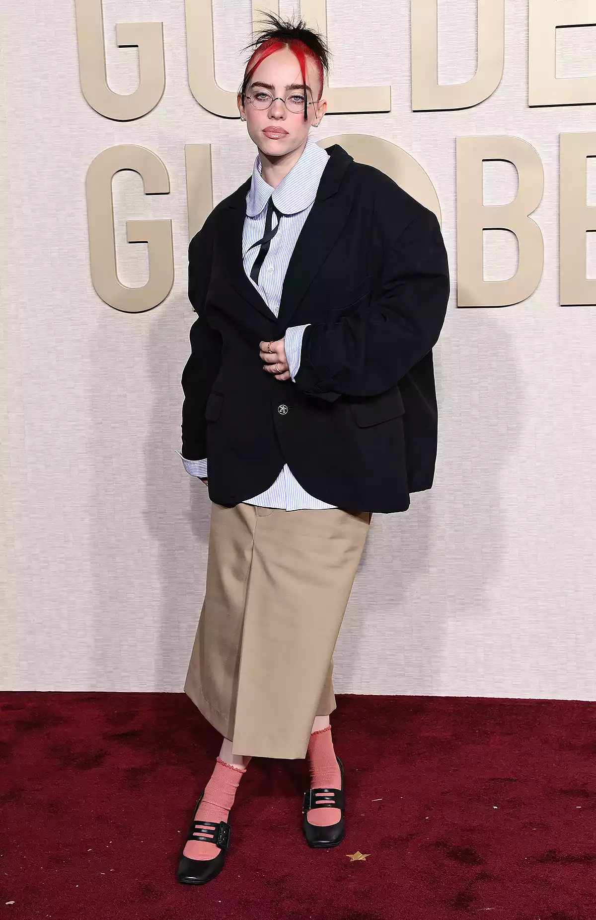 Billie Eilish attends the 81st Annual Golden Globe Awards at The Beverly Hilton on January 07, 2024 in Beverly Hills, California.