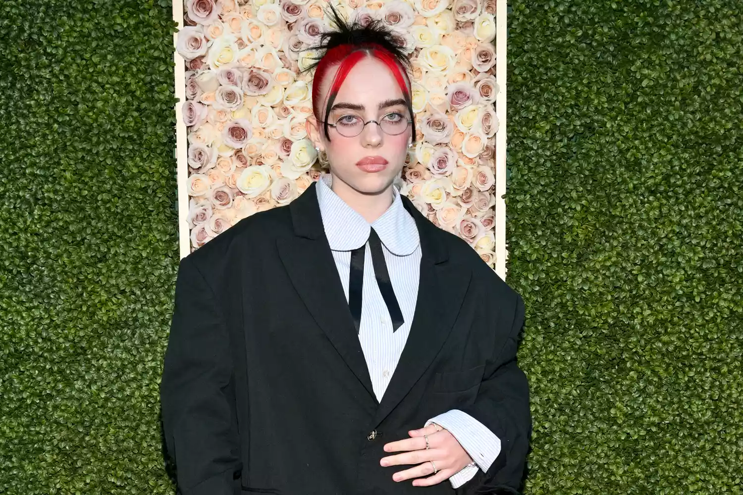 Billie Eilish at the 81st Golden Globe Awards held at the Beverly Hilton Hotel on January 7, 2024 in Beverly Hills, California.