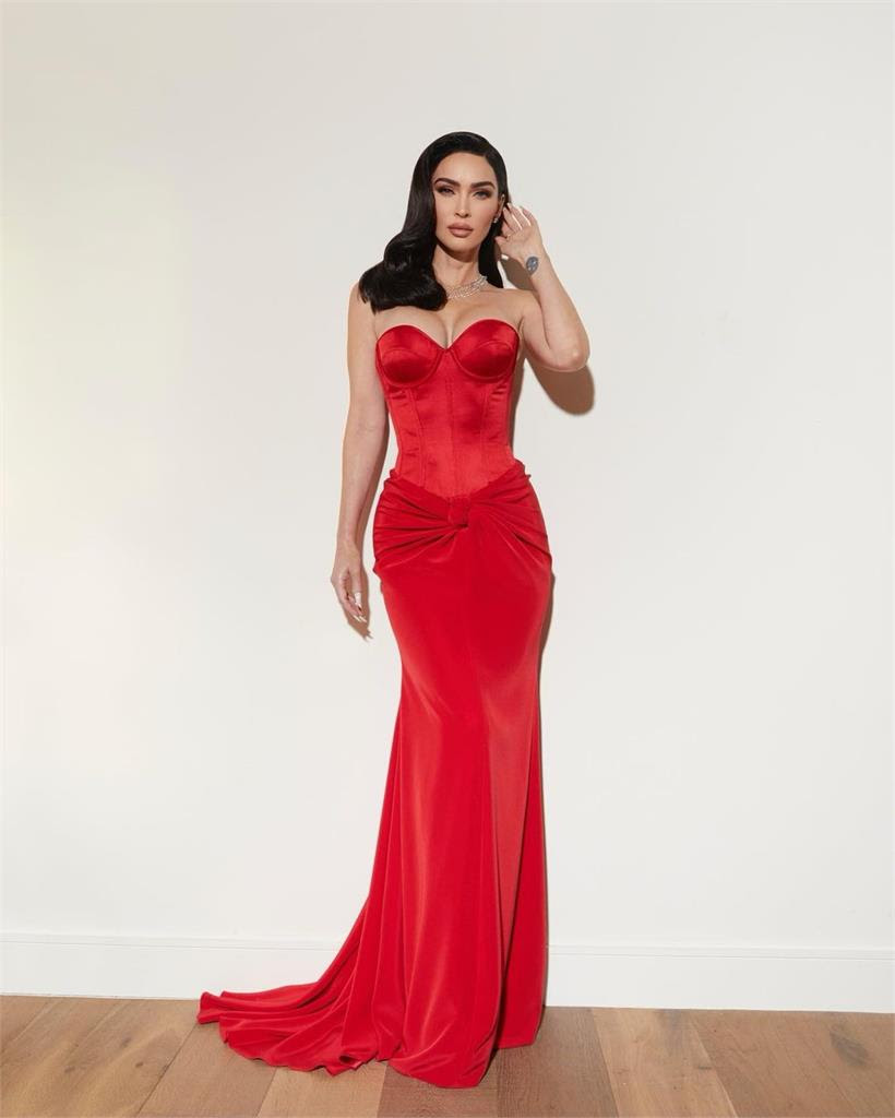 Megan Fox Red Carpet Star Style Red Dress at the Clive Davis Pre-Grammy  Gala – FAB FIVE LIFESTYLE