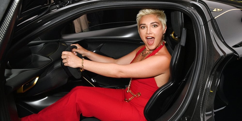 Florence Pugh Goes Fierce In Red Jumpsuit For Lotus Cars Launch in London : r/ThisCelebrity