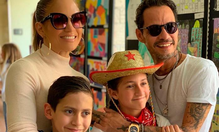 Jennifer Lopez's kids look just like her and Marc Anthony in rare new photo