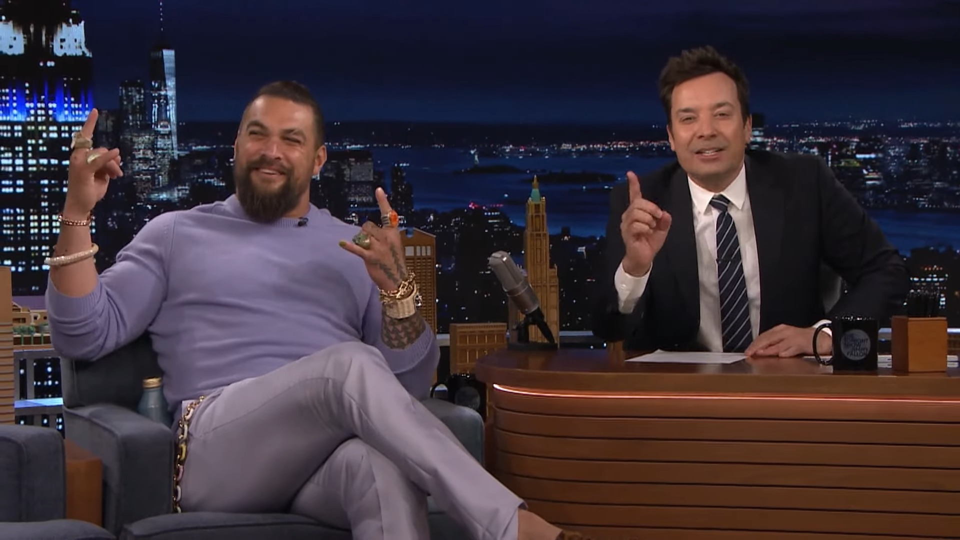 Jason Momoa appears on "The Tonight Show Starring Jimmy Fallon."