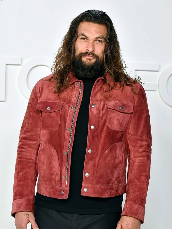 Jason Momoa Red Suede Jacket | Tom Ford Jacket