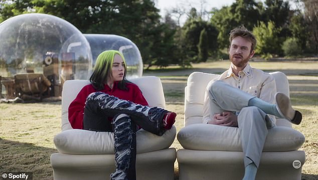 Superstars: Billie Eilish and Finneas O'Connell opened up about their songwriting process as they continue to make music amid the COVID-19 pandemic